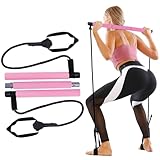 GLKEBY Pilates Stick Kit, mit einstellbarem Widerstand und tragbarem Pilates Übungsstock, geeignet...