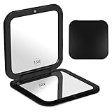 Kompaktspiegel 15-facher Faltbarer Makeup Spiegel Zusammenklappbarer Reisespiegel Vergrößerung...