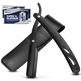 URAQT Rasiermesser, Rasiermesser Herren mit Wechselklinge und Etui, Reise Rasiermesser Barber set...