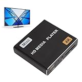 HDMI Mediaplayer,Klein 4K Mediaplayer mit Fernbedienung, Digitaler MP4 Player für Festplatte/US...