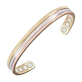 YINOX Tri Tone Magnet-Armbänder aus reinem Kupfer für Arthritis, für Damen und Herren, mit 8...