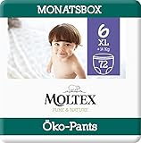 Moltex Pure & Nature Öko Pants Größe 6 XL (+14 kg) Monatsbox - 72 Bio Windeln