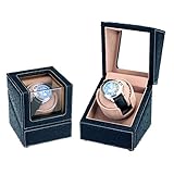 CWZZWS Luxus hölzerne Automatik Uhr Wickler 1+0 staubdichtes Kasten PU Leder Japan Ruhiger...
