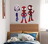 Komar Wandtattoo - Spidey and His Amazing Friends Trio - Größe 50 x 70 cm - Marvel, Wandsticker,...
