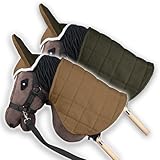 SKIPPI Wendbare Decke und Fliegenhaube für Hobby Horse – Beige und Olivgrün, Hobby Horse...