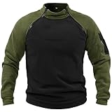 Fleecepullover Herren Militär Outdoor Fleecejacke Warme Tactical Combat Fleece Pullover Taktische...