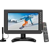 ZOSHING Portable TV,TV Digital DVB-T2 Tuner H.265 mit Akku-Ladung, HDMI, USB, AV Port, DC 12 Volt TV...