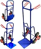 TMV24® Treppensteiger Klappbar, max. 200 kg, Sackkarre, Pulverbeschichtet Blau Ideal für Treppe...
