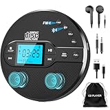 NEU 2024 Bluetooth CD Player Tragbar, Greadio Discman CD Player mit 2000mAh Wiederaufladbarer,...