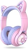 iClever Bluetooth Kopfhörer für Kinder auf dem Ohr für Jungen und Mädchen, verstellbare 85/94 dB...