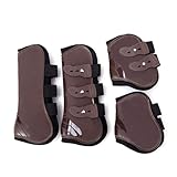 Merauno® Gamaschen Pferde 4er Set Sehne Schützer Fetlock Pferdesprungschutz Vorne Hinter Paar...