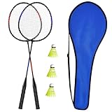KH Federball Set Badminton Schläger Set of 2 oder 4 für Erwachsene Kinder, Schläger, Federbälle...