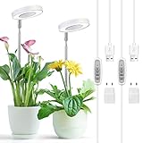 Cieex 2 Stück Pflanzenlampe Led Vollspektrum, Pflanzenlampe für Zimmerpflanzen, Pflanzenlicht,...