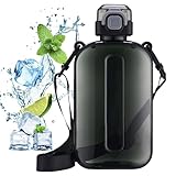 ZOESURE 750ml Trinkflasche, Outdoor Sport Wasserflasche, Trinkflasche Gym für Outdoor Sport, flache...