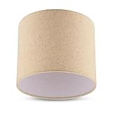 REV Lampenschirm rund im modernen Look - hochwertiges Leinen, 20cm Durchmesser - Ersatzlampenschirm...