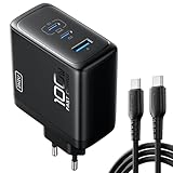 INIU 100W USB C Ladegerät, Laptop Schnellladegerät mit USB C Kabel, GaN 3-Port Mehrfach Netzteil...