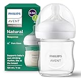 Philips AVENT Babyflasche Natural Response aus Glas - 120 ml Babyflasche, BPA-frei für neugeborene...