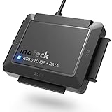 Inateck IDE SATA to USB 3.0 Adapter für 2.5/3.5 Zoll HDD/SSD Festplatten, mit 12V/2A...