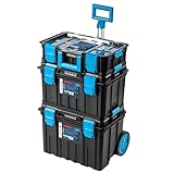 Högert Technik - 4 in 1 Kastenset, Satz Werkzeugkisten auf Rädern, Praktisch und Geräumig,...