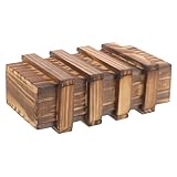 SHINEOFI Holz Geld Aufbewahrung Box Geheimer Holz Safe für Diskrete Lagerung von Bargeld Schmuck...