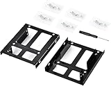 ELUTENG SSD Einbaurahmen für 2X 2,5' auf 3,5' Festplatten Adapter Wechselrahmen Halterungen...