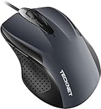 TECKNET Maus mit Kabel, Computermaus mit 6 Tasten, 6400 DPI, Ergonomisches Optical Business...