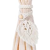 YBEATY Boho-Vorhang-Raffhalter, geflochtene Vorhang-Raffhalter, elegant, rustikal, Raffhalter,...
