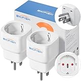 Bigfish Reiseadapter USA Adapter Steckdose 2Pack, Adapter USA Deutschland Stecker, Reiseadapter...