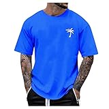 Oversize Tshirt Herren Lose Rundhals Kurzarm Sommer Mode Lässig Palme Angels Tshirt Vintage Drucken...