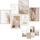 Premium Poster Set - 7 Beidseitige Bilder - Stilvolle Home Deko für Schlafzimmer und Wohnzimmer |...