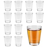 SLTAXAR 12er Set 32ml/3cl Schnapsgläser Glas Shotgläser Kleine Likörgläser Transparent Shot...