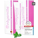 OnlySmile Doppel-Pack Bleaching Gel für Weiße Zähne | Testsieger 2024-2025 | 9+ Nuancen in 5...