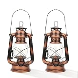 Petroleumlampe, 2PCS Retro Outdoor Sturmlaterne, 25CM Öllampe für Camping, Garten, Zuhause und...