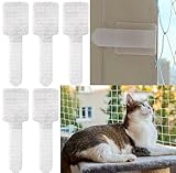 ehomiiii 50-teilige Set für klebende Haken - Outdoor-Katzenschutznetz für Balkone ohne Bohren,...