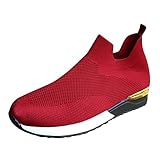 MJGkhiy Damen-Sneakers Sommer Slip on Sneakers Casual Fitness Mesh Schuhe ohne Schnürsenkel...