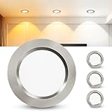 Laiebri 3er Set LED Einbaustrahler 230V, 3.5W Alu LED Spot 3000K Warmweiß 4000K Neutralweiß 6000K...