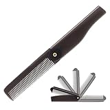 Faltbarer Taschenkamm – Glättung der Haarbürste, tragbarer Faltkamm für Auto, Reisen, Zuhause,...