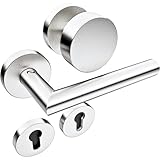 Sempro Wechselgarnitur Livia R2 – Edelstahl Türbeschlag mit festem Türknopf, Drückergarnitur...