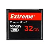 Extreme 32 GB kompakte Flash-Speicherkarte, High-Speed-CF-Karte, UDMA-Geschwindigkeit bis zu 60 MB/s...