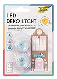 folia 982 - Deko LED Licht, 2 Stück, warmweißes Licht, ideal als Teelichtersatz, für Laternen,...