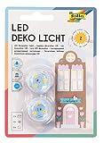 folia 982 - Deko LED Licht, 2 Stück, warmweißes Licht, ideal als Teelichtersatz, für Laternen,...