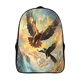 Adler, Bald Adler Schultasche Fliegen Teenager Schulrucksack Jugendliche Groß Rucksack Schule...