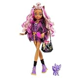 Monster High Mattel Clawdeen - Puppe mit Animal-Print-Pullover und schaurig-schönem Longsleeve-Top...