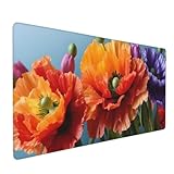 Gaming Mauspad Blumen Mauspad XXL 600x300x3mm XXL Mousepad Anlage Schreibtischunterlage, mit Anti...