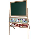 Eichhorn-Magnet Standtafel, Kindertafel mit 48 Magnetbuchstaben, 10 Kreiden, Schwamm, zweiseitig...