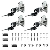 BMZXCH 4 Sets 22mm Möbelschloss Sicherheits Schrankschloss Nachrüsten Nockenschloss mit Schlüssel...