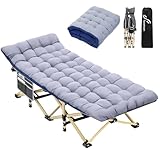 Sportneer Feldbett Klappbett mit Auflage, 188 X 71cm 204KG Set of Campingbett Feldbett Klappbar XXL...
