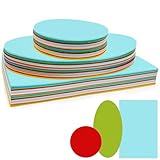 600 Stück Moderationskarten Set Rund, Oval, Rechteck - Bunte Karten für Die Metaplankarten,...