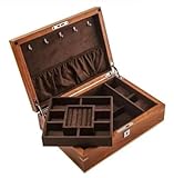 ATGQBCF Schmuckkästchen Doppelte Schmuckschatulle Aus Massivem Holz Uhrenbox Schmucksammlung...