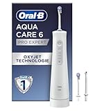 Oral-B AquaCare 6 Kabellose Munddusche, 3 Ersatzdüsen, Zahnzwischenraumreiniger, sanfte...